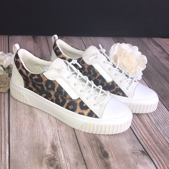 Michael Kors Leopard Leather Sneakers 8M - Picture 8 of 8